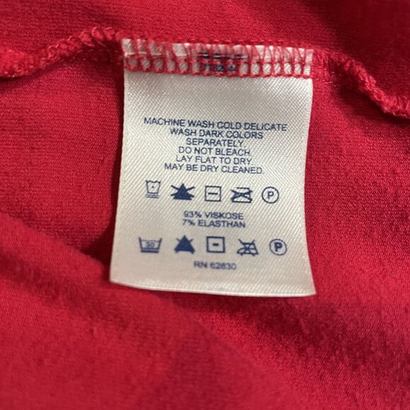 Lands End Red Coverup Dress Plus Size 3X Elastic Waist u - Picture 10 of 10